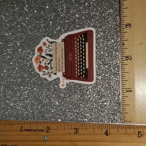 TAYLOR SWIFT Waterproof Sticker SONG LYRICS Patriarchy typewriter - Picture 2 of 7